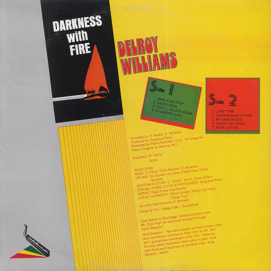 Delroy Williams - Darkness With Fire (Jamaica press) (orig. press) [New Vinyl Record LP]