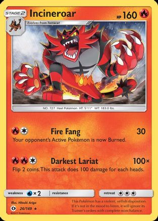 Incineroar 026/149 - SM Base Set