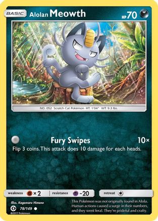 Alolan Meowth 078/149 - SM Base Set