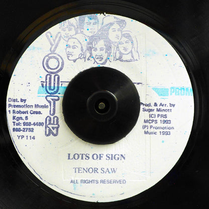 Tenor Saw - Lots Of Sign  /  Version (rhythm: "Tonight / Lots Of Sign") [New Vinyl Record 7" Single]