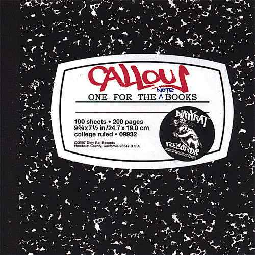 Callous - One for the Notebooks Music CD