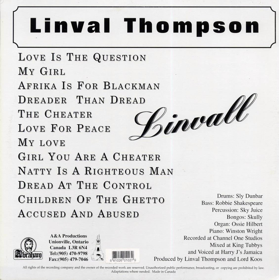 Linval Thompson - Linval [New Vinyl LP]
