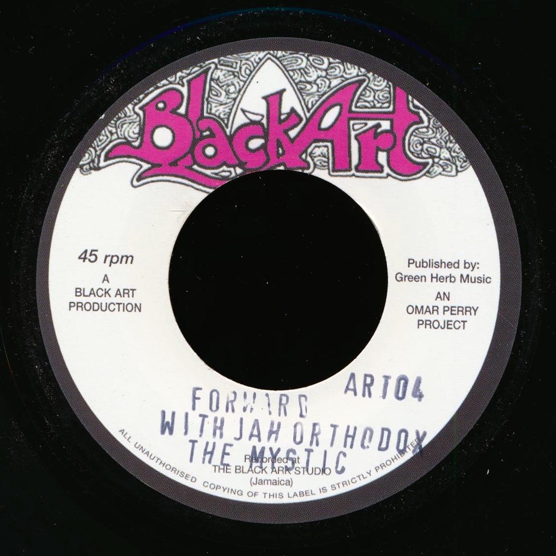 The Mystic - Forward With Jah Orthodox  /  The Upsetters - Orthodox Dub (UK press) [New Vinyl Record 7" Single]