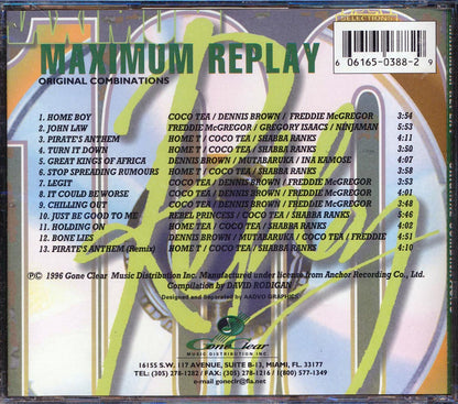 Home T, Cocoa Tea, Shabba Ranks, Etc. - Maximum Replay: Original Combinations [New CD]