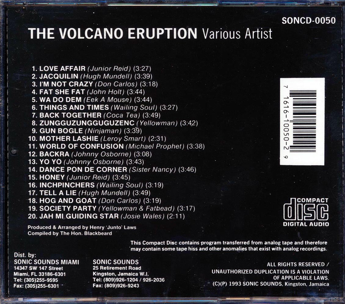 Wailing Souls, Johnny Osbourne, Yellowman, Etc - Volcano Eruption (20 tracks) [New CD]