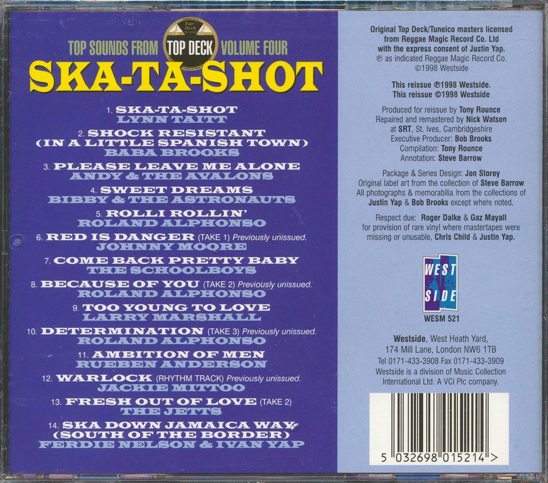 Jackie Mittoo, Roland Alphonso, Baba Brooks, Lynn Taitt, Etc. - Ska-Ta-Shot: Top Sounds From Top Deck Volume 4 [New CD]