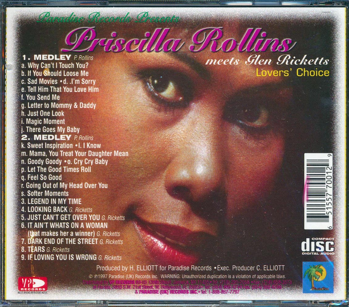 Priscilla Rollins - Meets Glen Ricks In Lovers Choice [New CD]