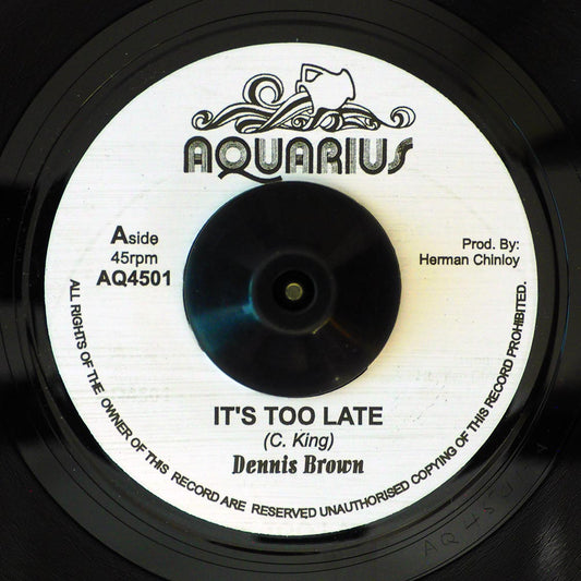Dennis Brown - It's Too Late  /  Version [New] [New Vinyl 7"]