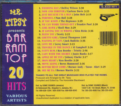 Ken Boothe, Frankie Paul, The Heptones, Etc. - Mr. Tipsy Presents Bar Ram Top 20 Hits (20 tracks) [New CD]