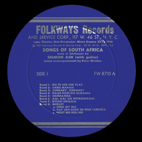 Shimon Ash - Songs of South Africa: Sung in Afrikaans Music CD