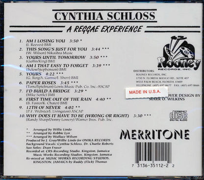 Cynthia Schloss - A Reggae Experience [New CD]