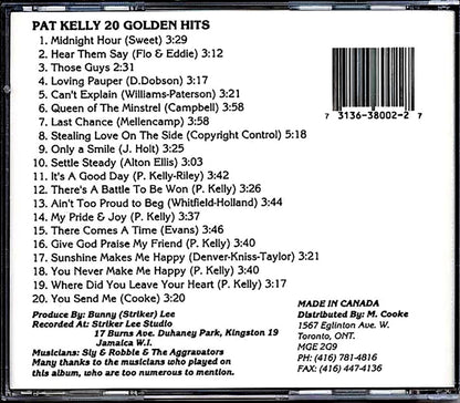 Pat Kelly - 20 Golden Hits (20 tracks) [New CD]