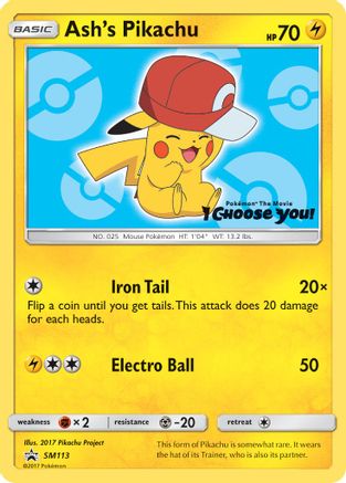Ash's Pikachu SM113/248 - SM Promos