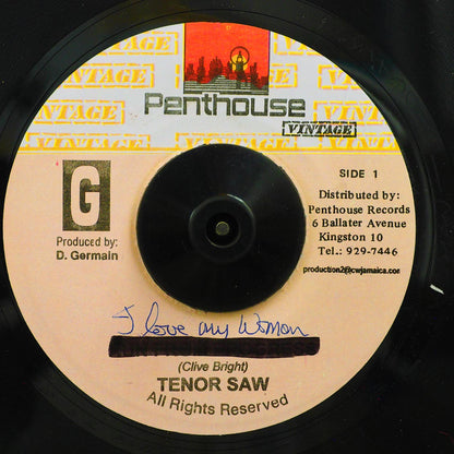 Tenor Saw - I Love My Woman [New Vinyl Record 7" Single]