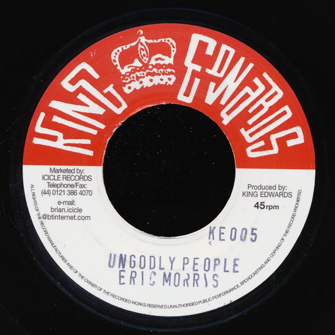 The Skatalites - Jones Town Special  /  Eric Morris - Ungodly People (UK press) [New Vinyl 7"]