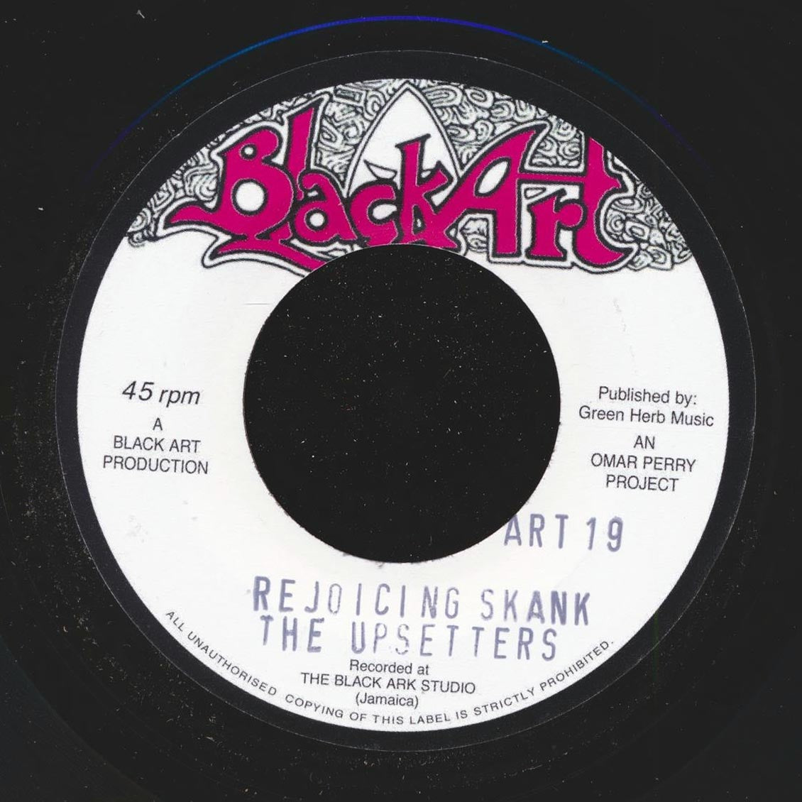 Silvertones - Rejoice Jah Jah Children  /  The Upsetters - Rejoicing Skank (rhythm: "Jah Lion - Colombia Colly") (UK press) [New Vinyl Record 7" Single]