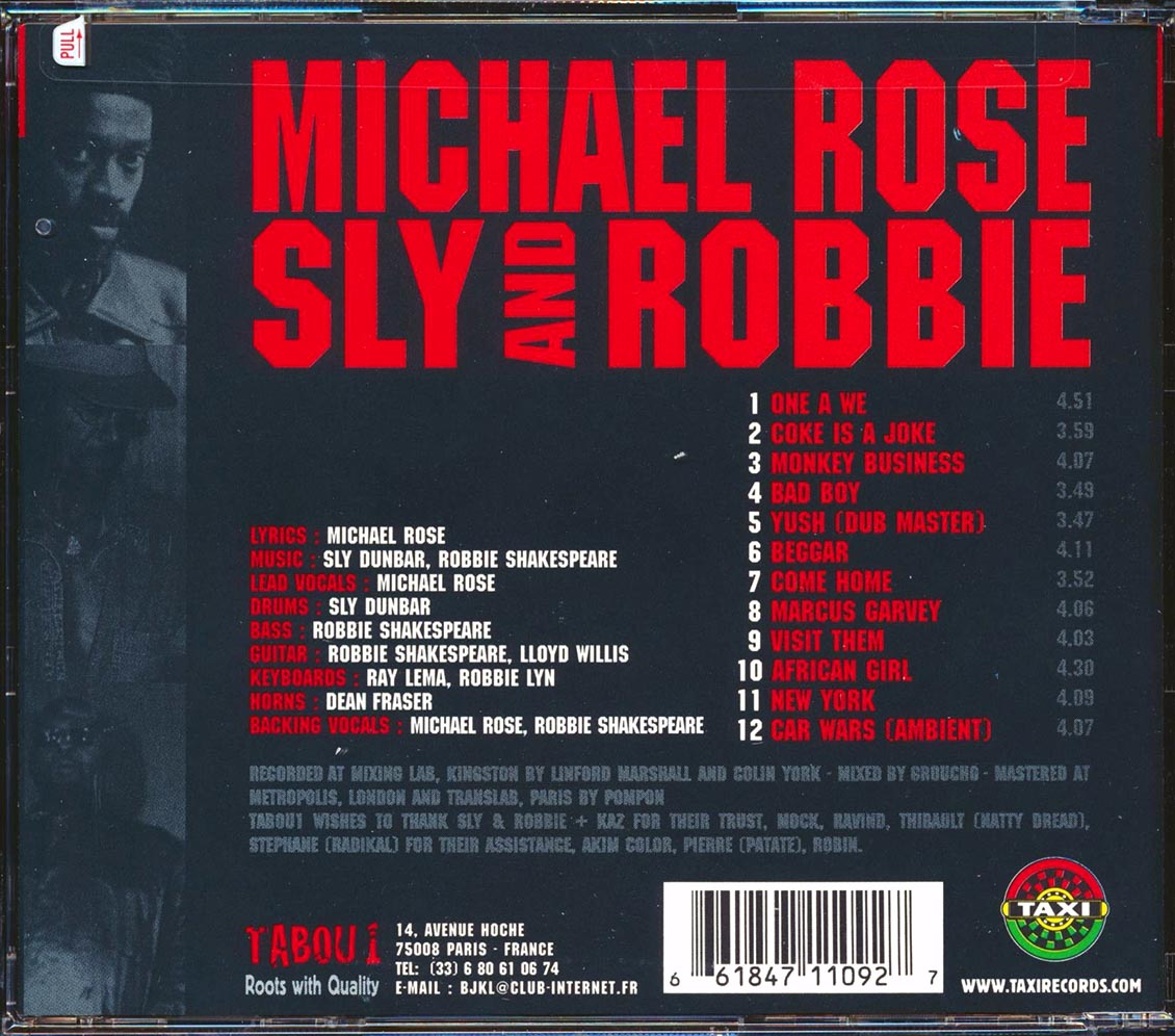 Michael Rose, Sly & Robbie - X Uhuru (Taxi Sessions) [New CD]