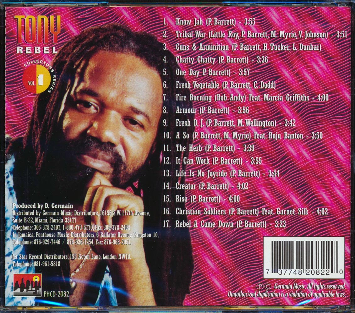 Tony Rebel - Collector's Series Volume 1 [New CD]