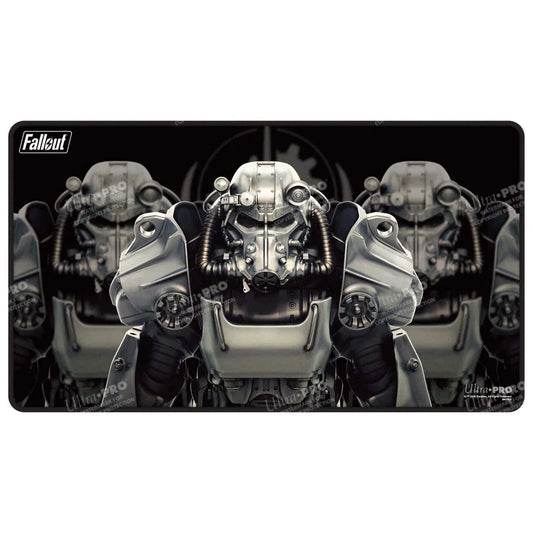 Fallout - Brotherhood of Steel Black Stitched Edge Playmat for Tabletop Gaming