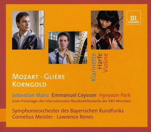 Mozart/Gliere/Korngold - Clarinet Concerto / Harp Concerto / Violin Cto [CD]