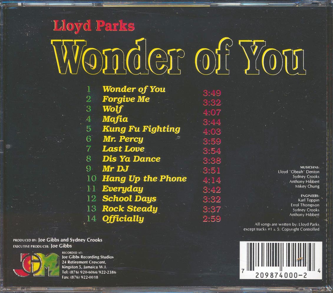 Lloyd Parks - Wonder of You [New CD]