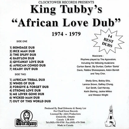 King Tubby - African Love Dub [New Vinyl LP]