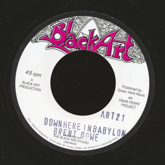 Brent Dowe - Down Here In Babylon  /  The Upsetters - If The Cap Fits (UK press) [New Vinyl Record 7" Single]