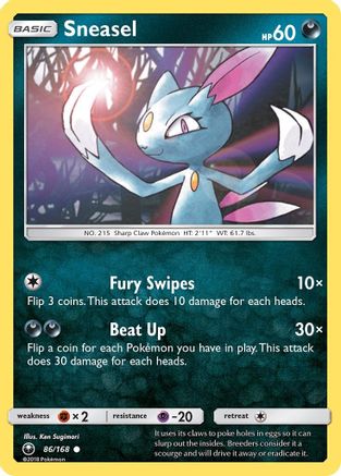 Sneasel 086/168 - SM  Celestial Storm