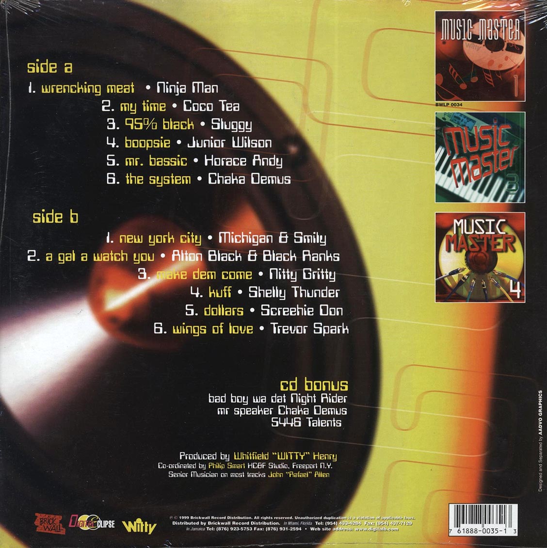 Sluggy, Cocoa Tea, Horace Andy, Shelly Thunder, Nitty Gritty, Etc. - Music Master Volume 2 [New Vinyl LP]