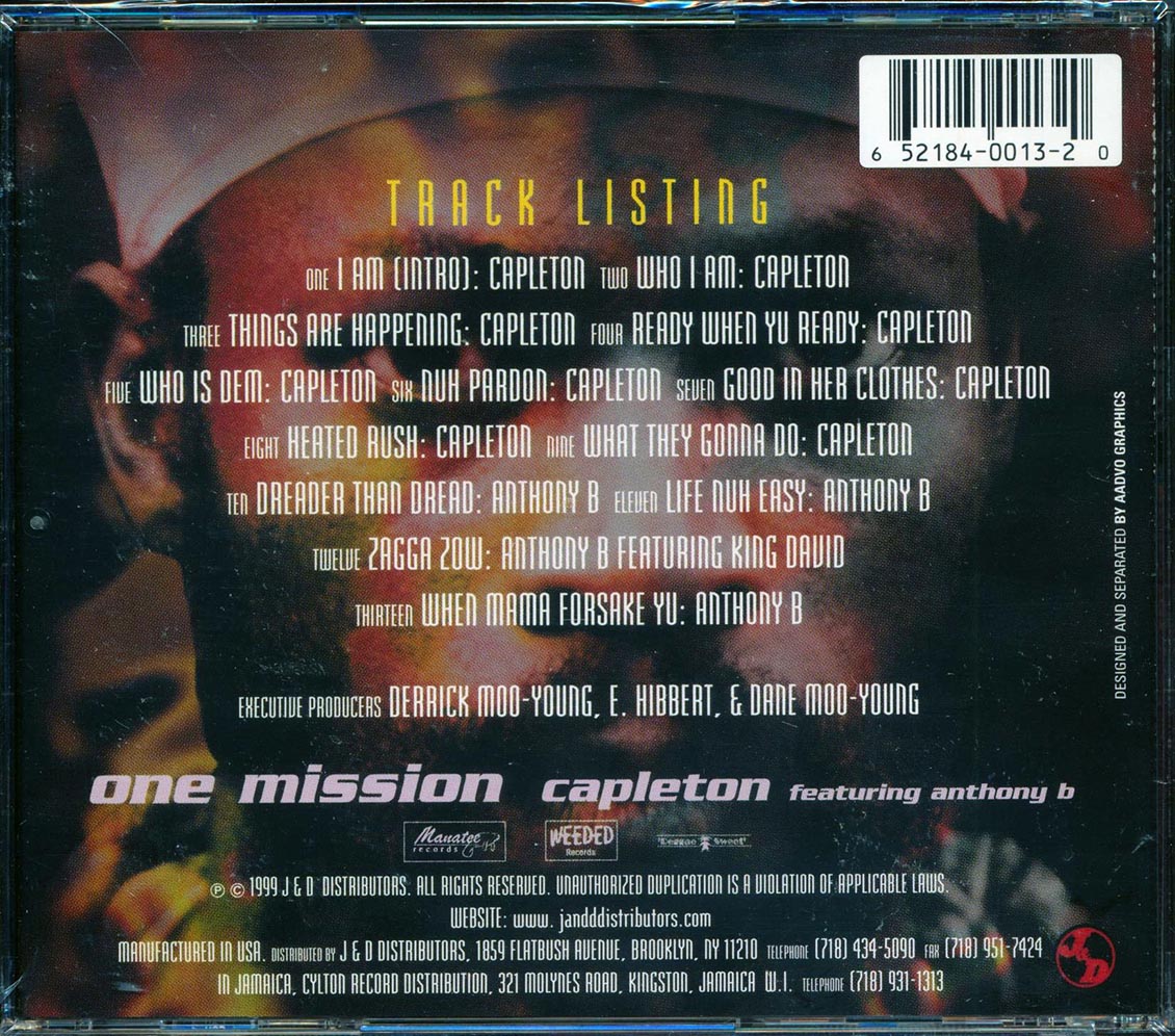 Capleton, Anthony B - One Mission [New CD]
