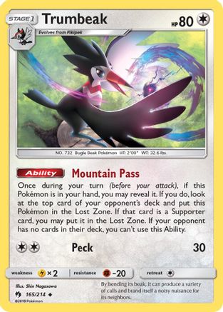 Trumbeak 165/214 - SM  Lost Thunder