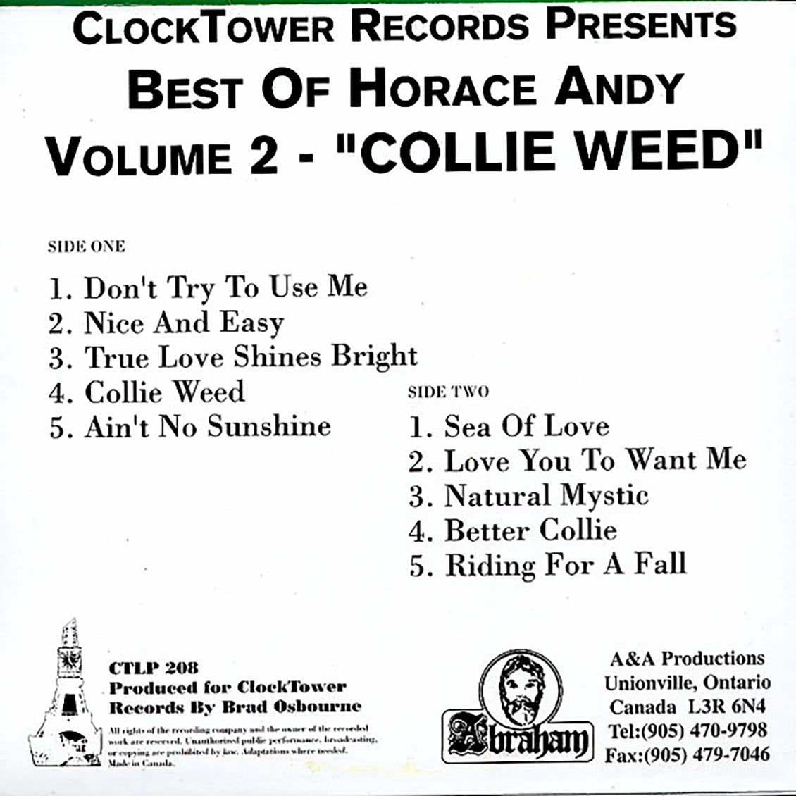 Horace Andy - Best Of Volume 2: Collie Weed [New Vinyl LP]