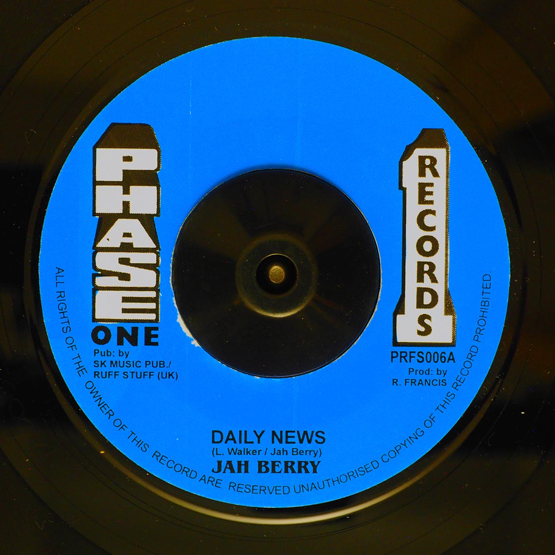 Jah Berry - Daily News  /  Version (rhythm: "Lopez Walker - Jah Jah New Garden") [New] [New Vinyl 7"]