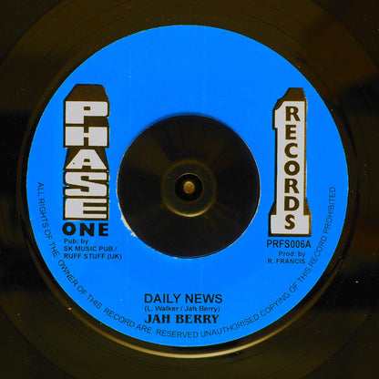 Jah Berry - Daily News  /  Version (rhythm: "Lopez Walker - Jah Jah New Garden") [New Vinyl 7"]
