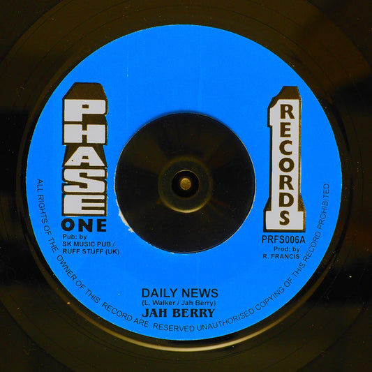 Jah Berry - Daily News  /  Version (rhythm: "Lopez Walker - Jah Jah New Garden") [New] [New Vinyl 7"]