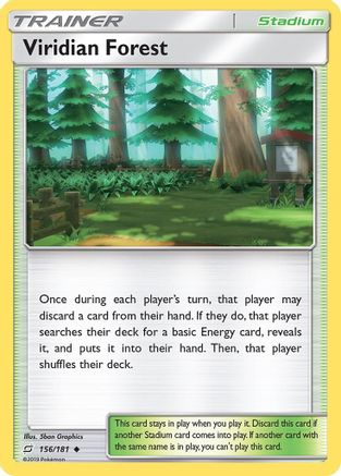 Viridian Forest 156/181 - SM  Team Up Reverse Holofoil