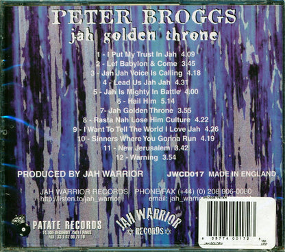 Peter Broggs - Jah Golden Throne [New CD]