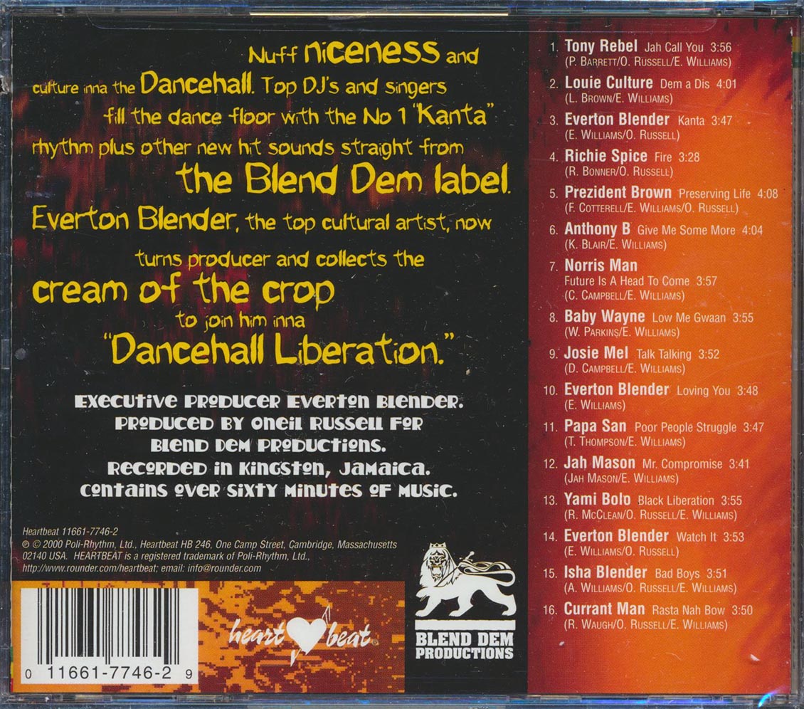Richie Spice, Jah Mason, Tony Rebel, Everton Blender, Etc. - Dancehall Liberation [New CD]
