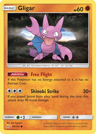 Gligar 098/214 - SM  Unbroken Bonds