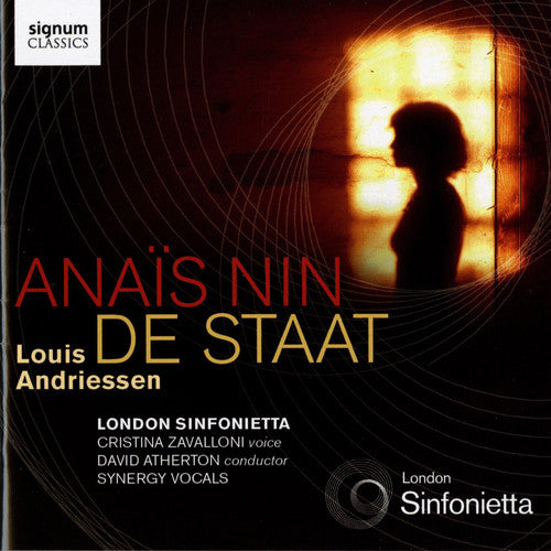 London Sinfonietta, Cristina Zavalloni, David Atherton, Synergy Vocals - Anais Nin de Staat Music CD