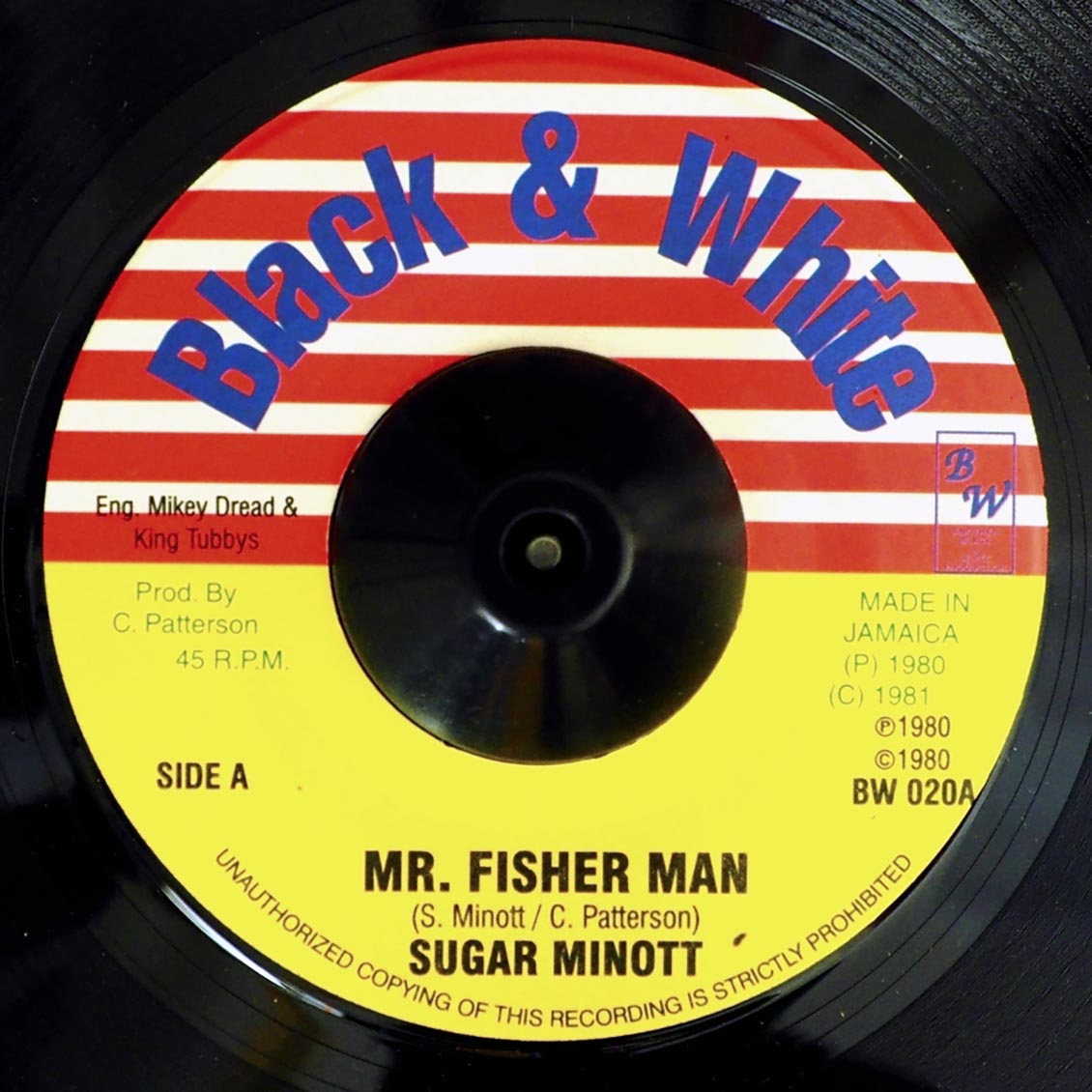 Sugar Minott - Mr. Fisher Man  /  King Tubby - Deep Sea Dub [New Vinyl Record 7" Single]