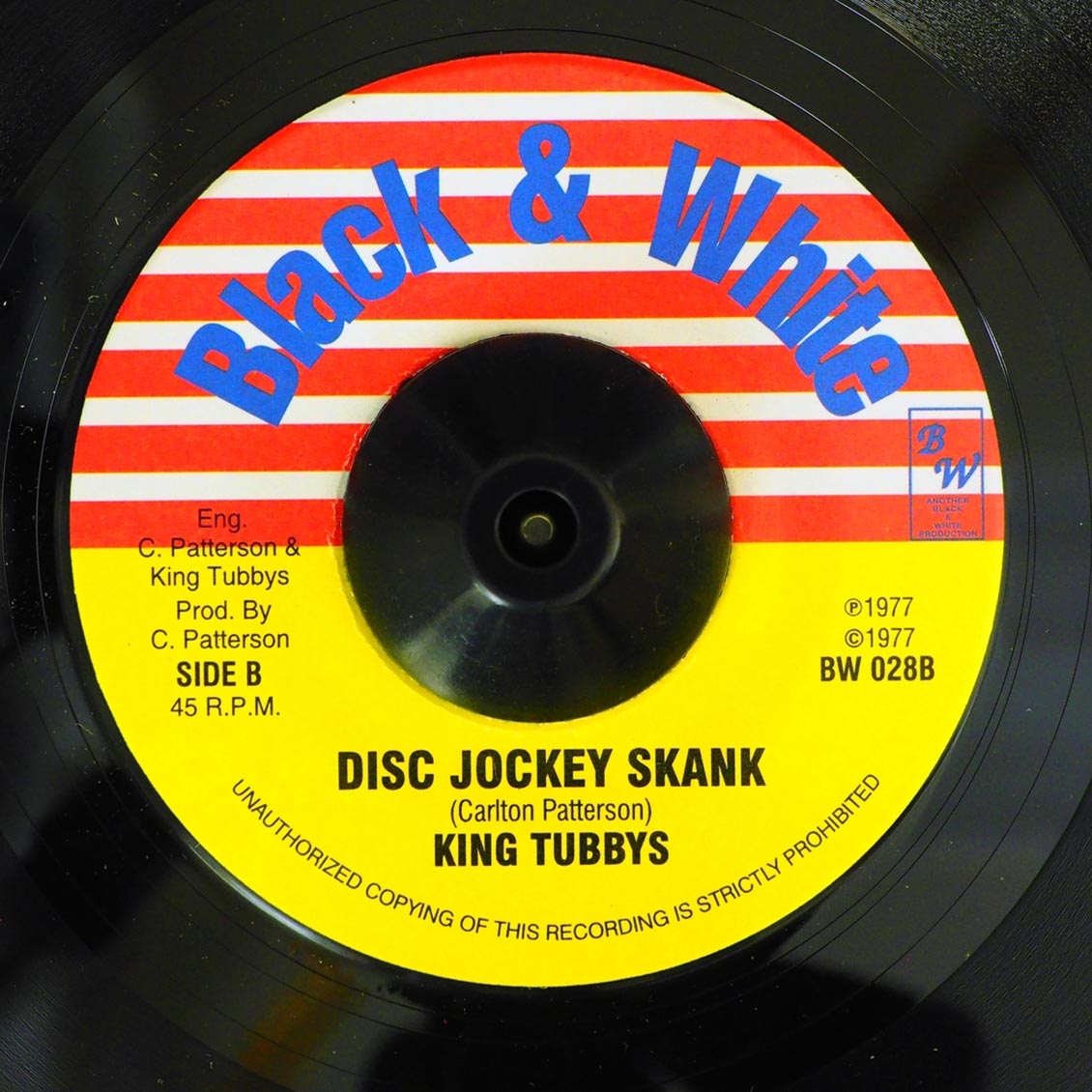 King Tubby - Psalms Of Drums  /  Disc Jockey Skank (rhythm: "Mikey Dread - Love The Dread") [New Vinyl 7"]