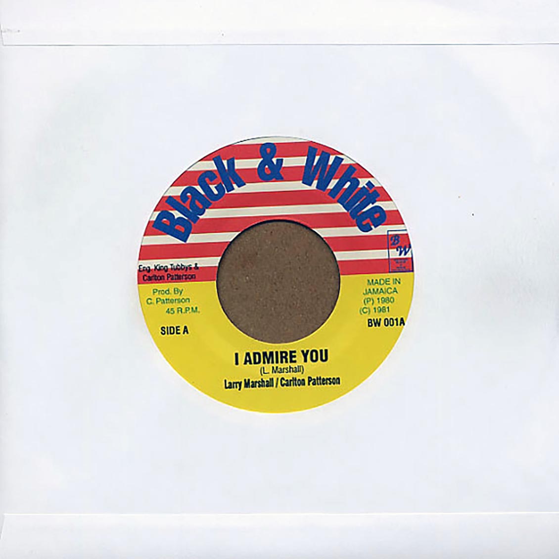 Larry Marshall - I Admire You  /  King Tubby - Watergate Rock [New] [New Vinyl 7"]