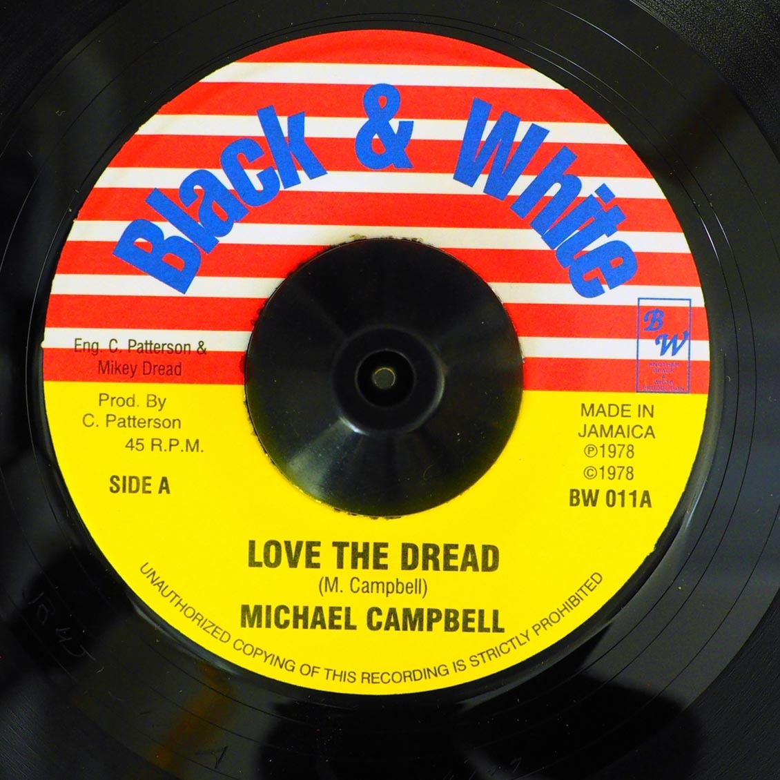 Mikey Dread - Love The Dread  /  Al Campbell - Keep It Up (rhythm: "Mikey Dread - Love The Dread") [New] [New Vinyl 7"]