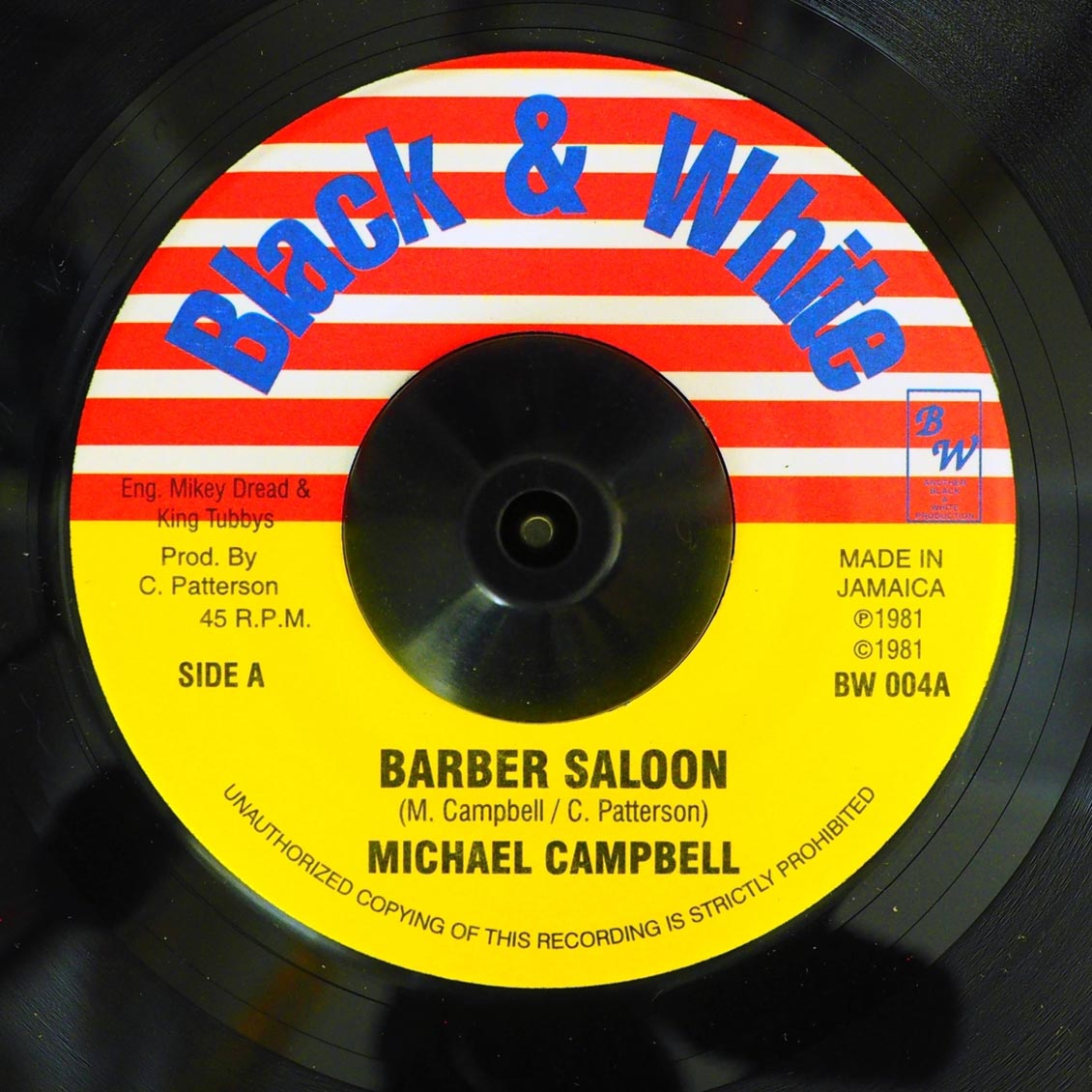 Mikey Dread - Barber Saloon  /  King Tubby - Lagga The Barber (rhythm: "Mikey Dread - Barber Saloon") [New] [New Vinyl 7"]