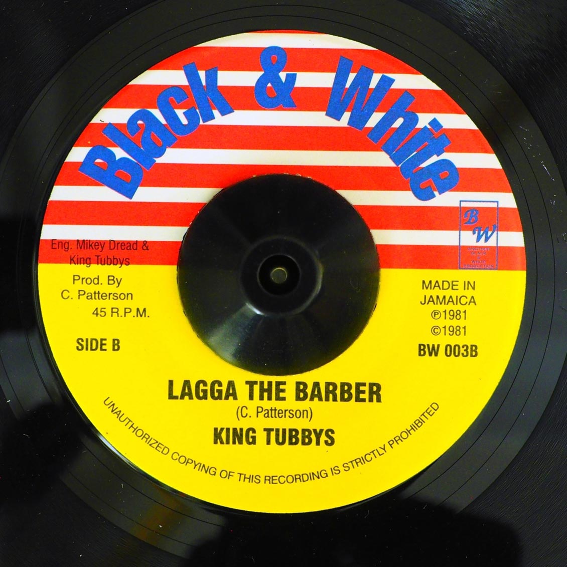 Mikey Dread - Barber Saloon  /  King Tubby - Lagga The Barber (rhythm: "Mikey Dread - Barber Saloon") [New Vinyl 7"]