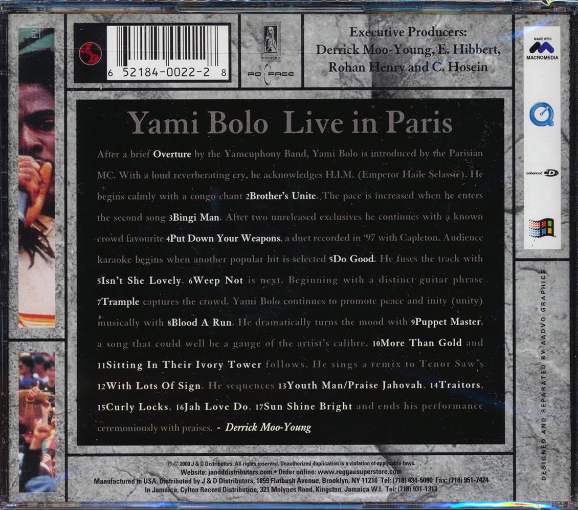 Yami Bolo - Live In Paris [New CD]