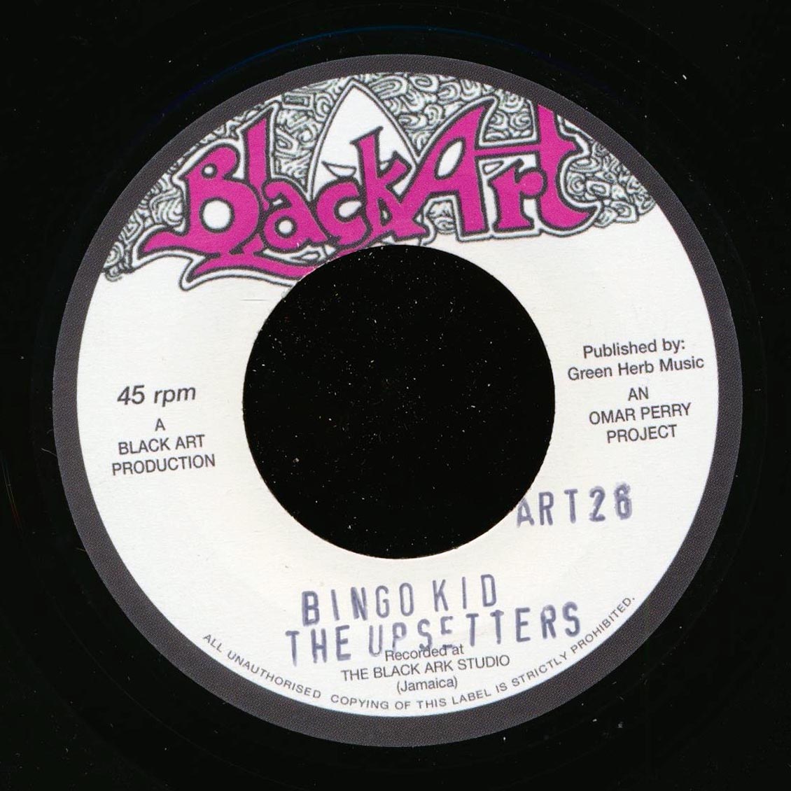 Jr. Murvin - Philistines On The Land  /  The Upsetters - Bingo Kid (rhythm: "Jr. Murvin - Police And Thieves") (UK press) [New Vinyl 7"]
