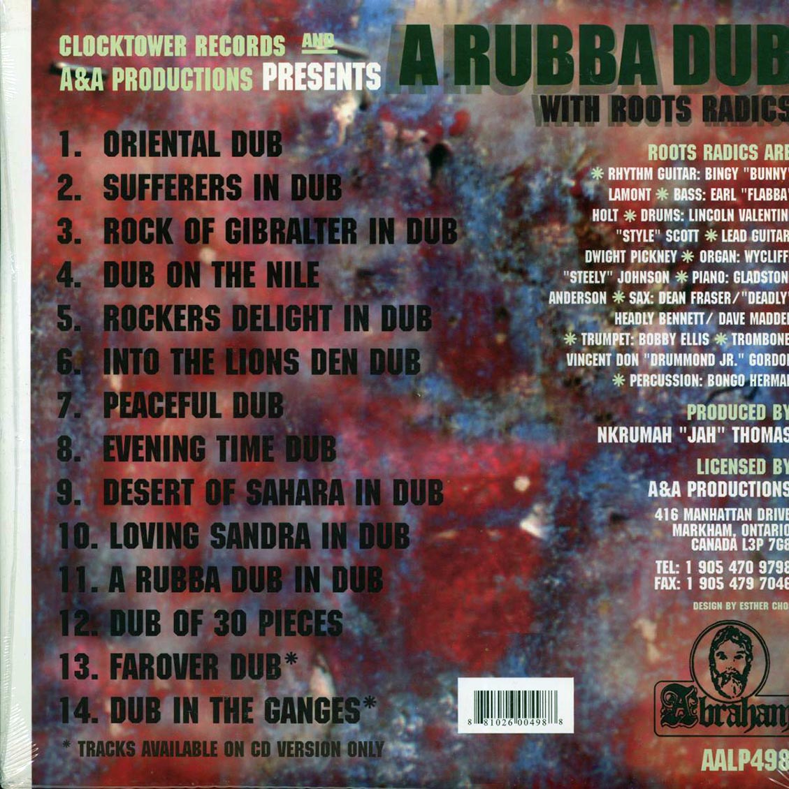 The Roots Radics - A Rubba Dub [New Vinyl LP]