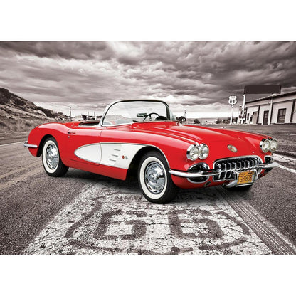 1959 Corvette Driving Down Route 66 1000 Piece Jigsaw Puzzle Eurographics